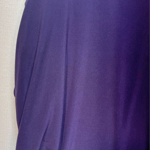 Roz & Ali Womens Long Sleeve T-Shirt Size 3X Purple V-Neck Stretch Casual Top - Picture 9 of 9